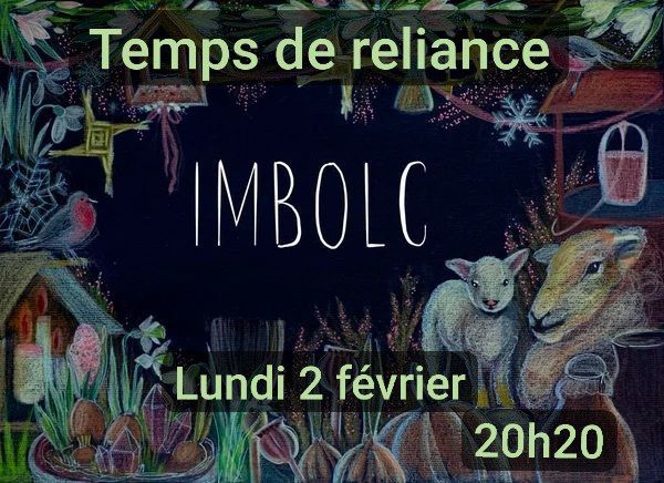 Invitation à se relier à imbolc, à la chandeleur, au mi-chemin entre Soltice d'Hiver et Equinoxe de Printemps. une fête avec comme support le houx et le lierre a L 'Espace Agape Chateau gontier de 20h20 à 21h30   info : 06 99 43 75 88